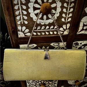 Vintage 1960’s Golden metallic like.. clutch or purse